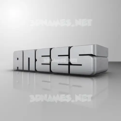 anees in White Metro style - 3D name wallpaper