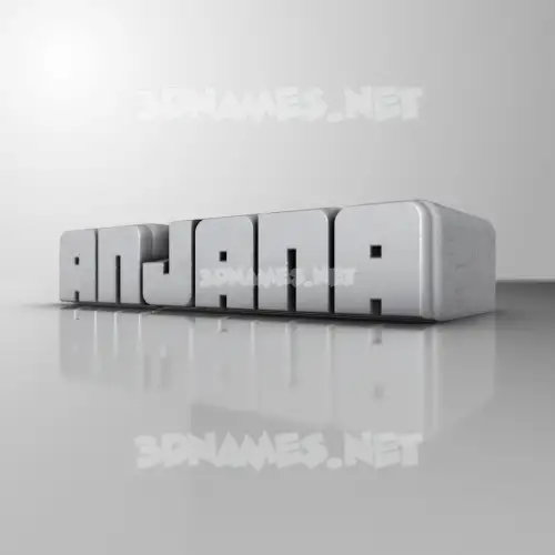 anjana in White Metro style - 3D name wallpaper