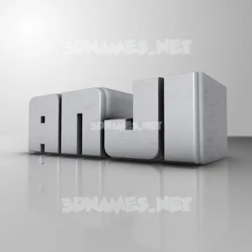 anji in White Metro style - 3D name wallpaper