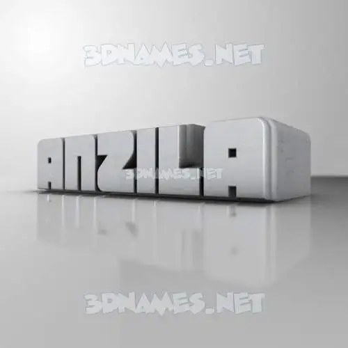 anzila in White Metro style - 3D name wallpaper