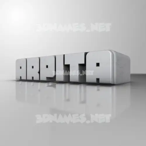 arpita in White Metro style - 3D name wallpaper