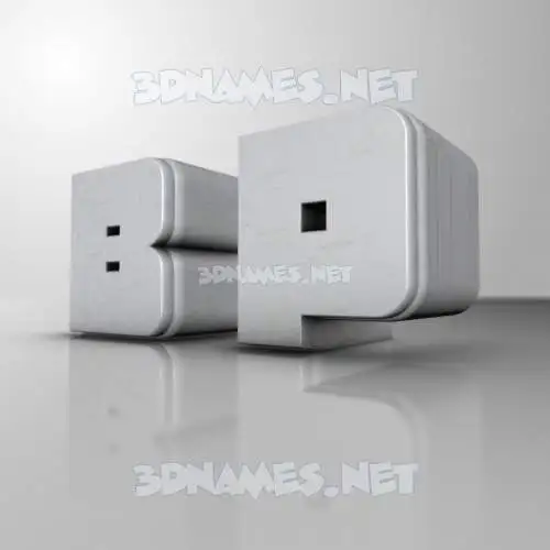 b p in White Metro style - 3D name wallpaper