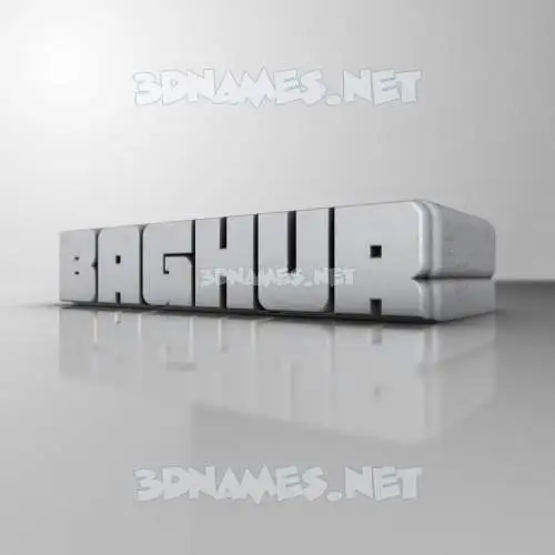 baghur in White Metro style - 3D name wallpaper