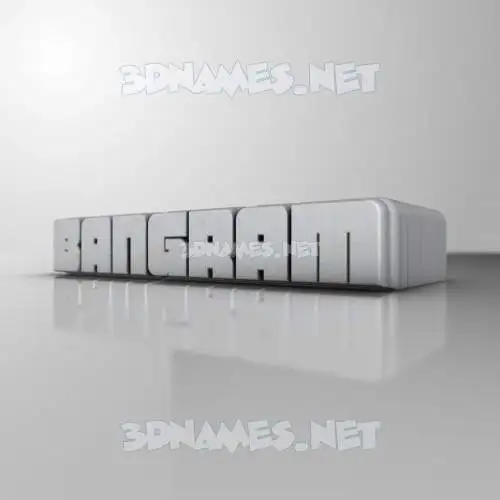 bangram in White Metro style - 3D name wallpaper