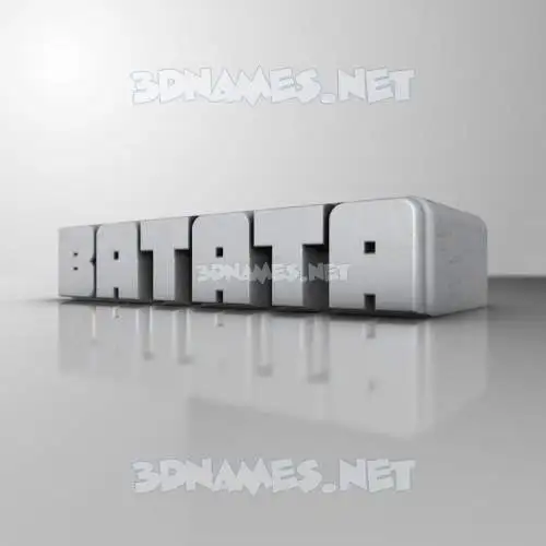 batata in White Metro style - 3D name wallpaper batata in White Metro style - 3D name wallpaper