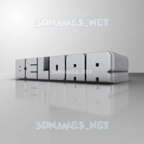 beldar in White Metro style - 3D name wallpaper