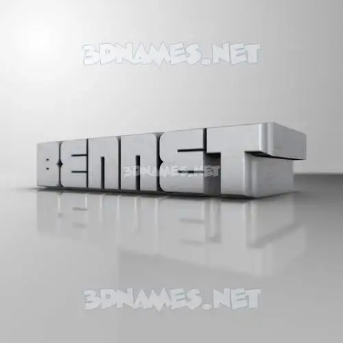 bennet in White Metro style - 3D name wallpaper