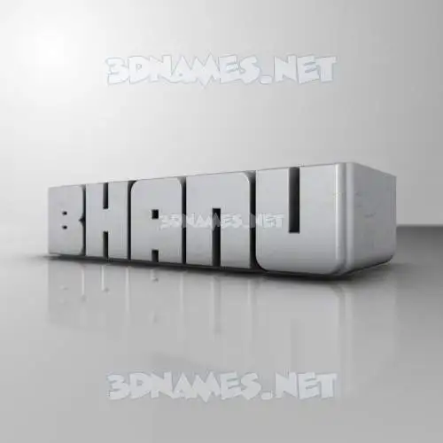 bhanu in White Metro style - 3D name wallpaper