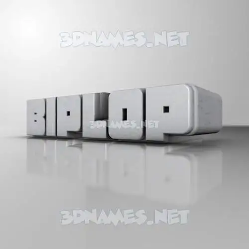 biplop in White Metro style - 3D name wallpaper