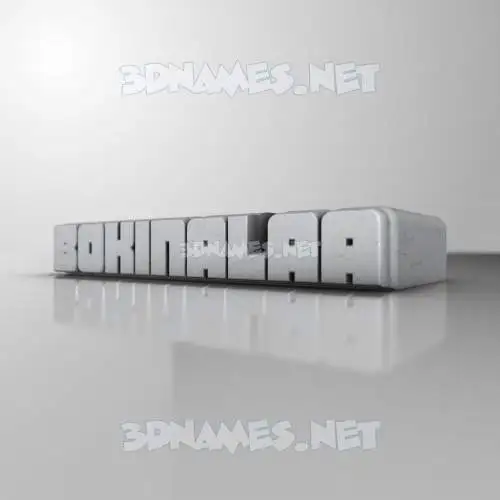 bokinalaa in White Metro style - 3D name wallpaper