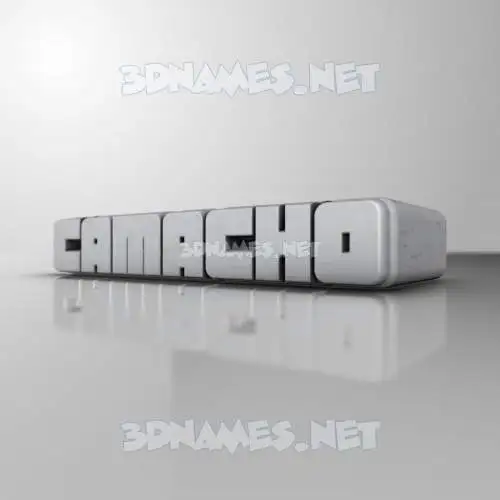 camacho in White Metro style - 3D name wallpaper