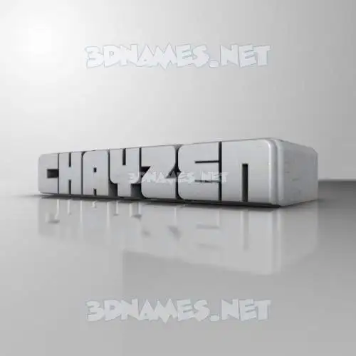 chayzen in White Metro style - 3D name wallpaper