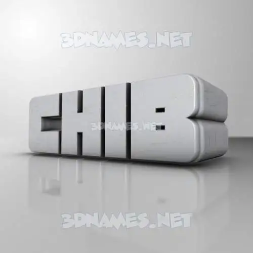 chib in White Metro style - 3D name wallpaper