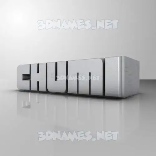 chumi in White Metro style - 3D name wallpaper