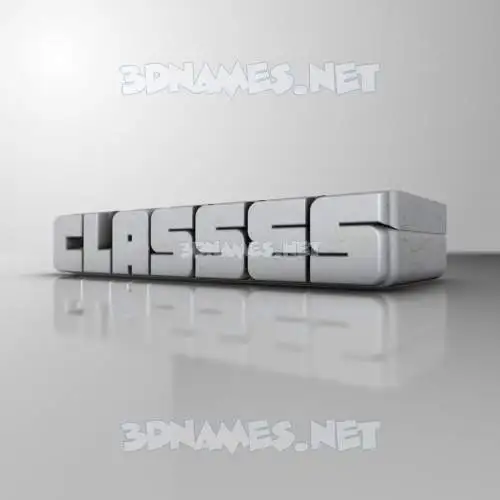 classes in White Metro style - 3D name wallpaper