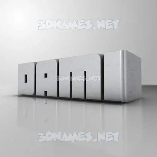 dami in White Metro style - 3D name wallpaper