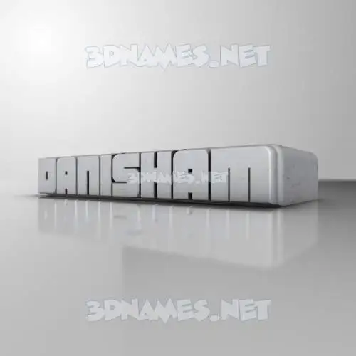 danisham in White Metro style - 3D name wallpaper danisham in White Metro style - 3D name wallpaper