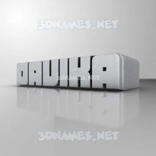 davika in White Metro style - 3D name wallpaper