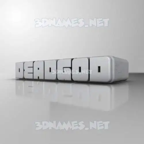 deadgod in White Metro style - 3D name wallpaper deadgod in White Metro style - 3D name wallpaper