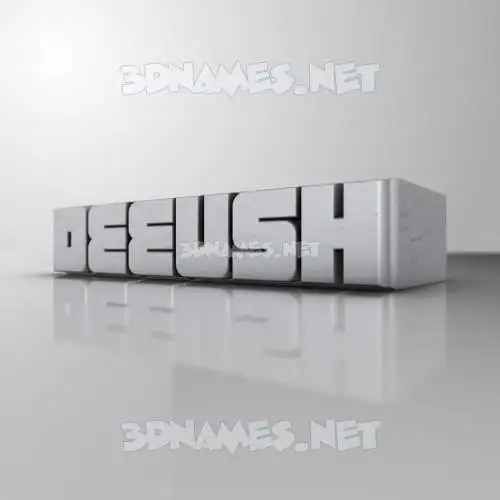deeush in White Metro style - 3D name wallpaper