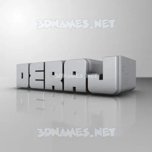 deraj in White Metro style - 3D name wallpaper