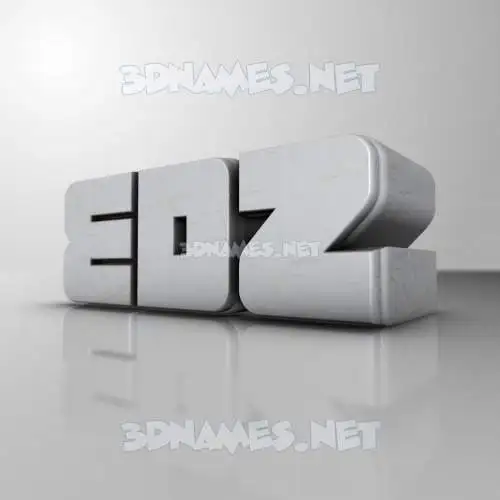 edz in White Metro style - 3D name wallpaper edz in White Metro style - 3D name wallpaper