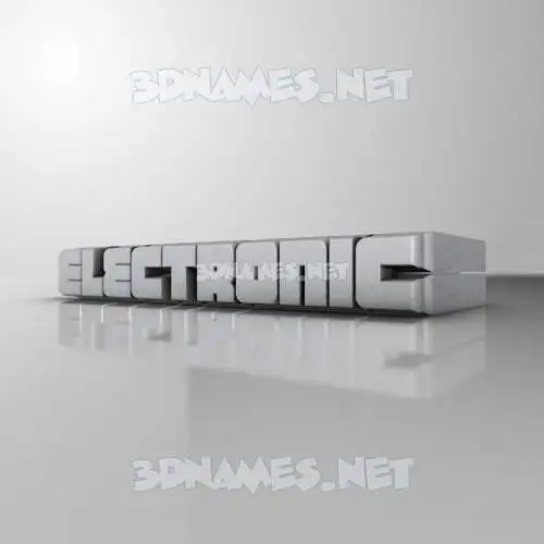 electronic in White Metro style - 3D name wallpaper electronic in White Metro style - 3D name wallpaper
