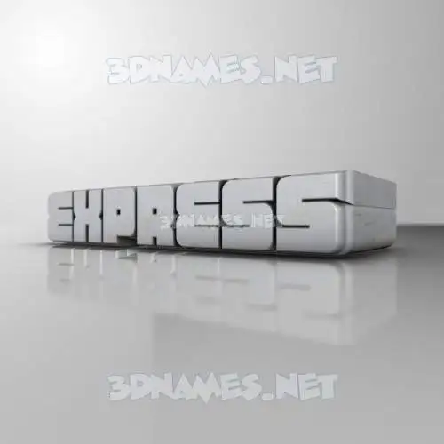 express in White Metro style - 3D name wallpaper