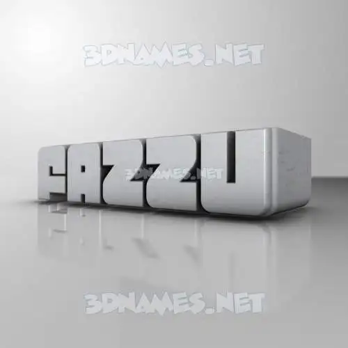 fazzu in White Metro style - 3D name wallpaper