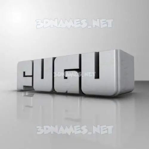 fugu in White Metro style - 3D name wallpaper