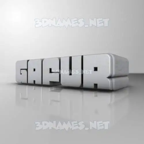 gafur in White Metro style - 3D name wallpaper