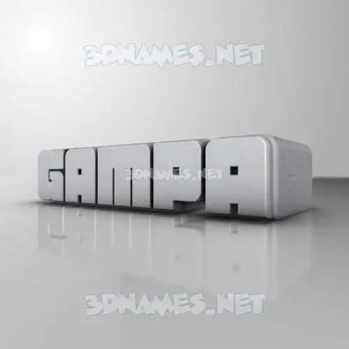 gampa in White Metro style - 3D name wallpaper