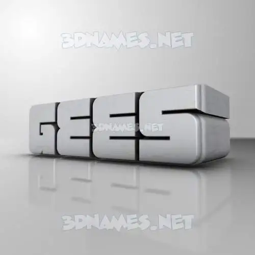 gees in White Metro style - 3D name wallpaper