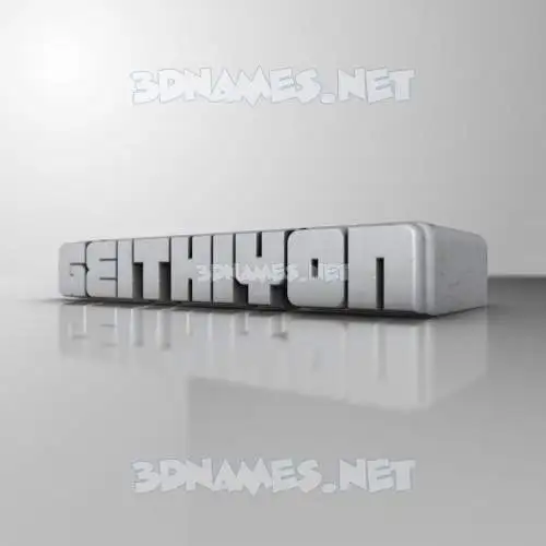 geithiyon in White Metro style - 3D name wallpaper