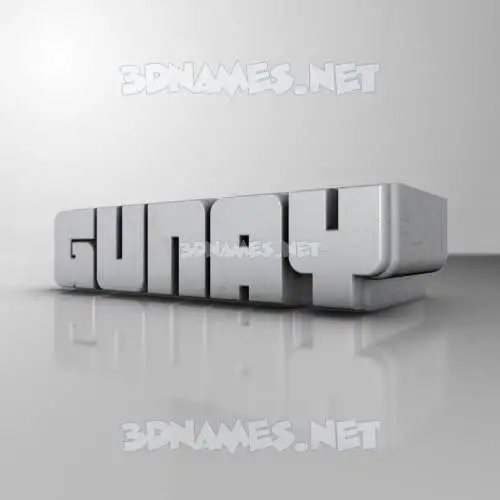 gunay in White Metro style - 3D name wallpaper
