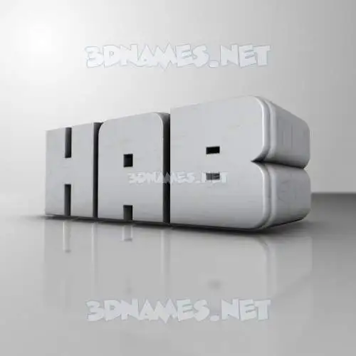 hab in White Metro style - 3D name wallpaper hab in White Metro style - 3D name wallpaper