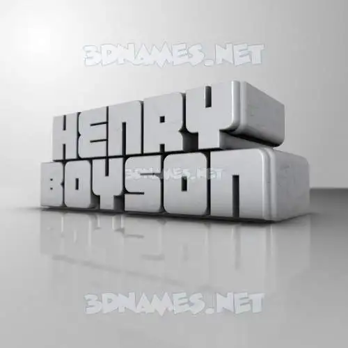 henry boyson in White Metro style - 3D name wallpaper