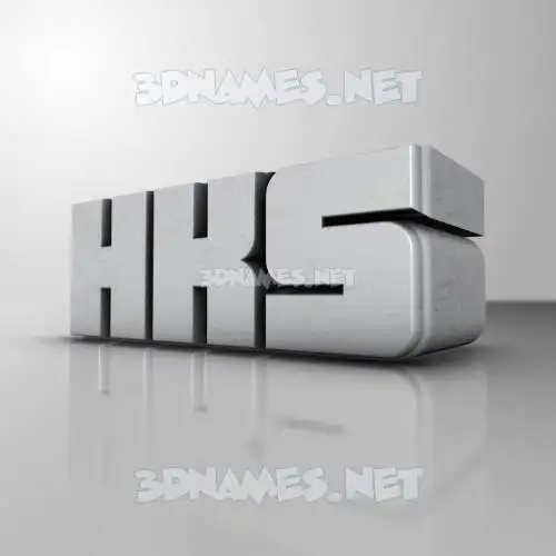 hks in White Metro style - 3D name wallpaper
