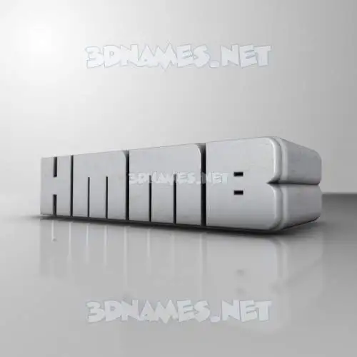 hmmb in White Metro style - 3D name wallpaper