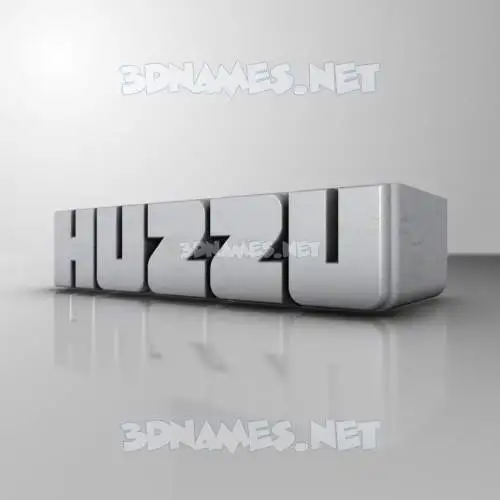 huzzu in White Metro style - 3D name wallpaper huzzu in White Metro style - 3D name wallpaper