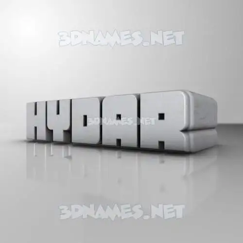 hydar in White Metro style - 3D name wallpaper
