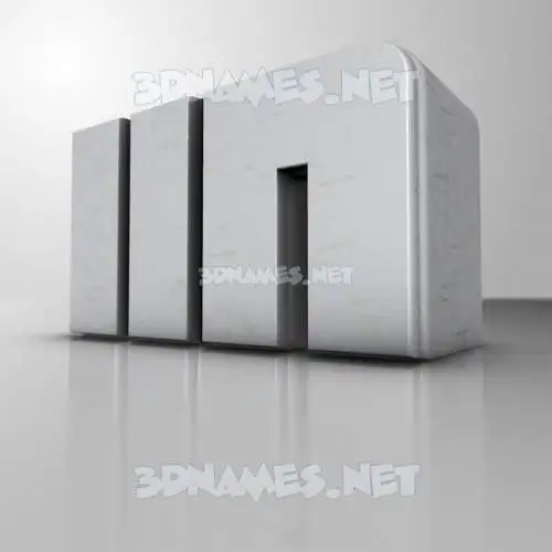 iin in White Metro style - 3D name wallpaper