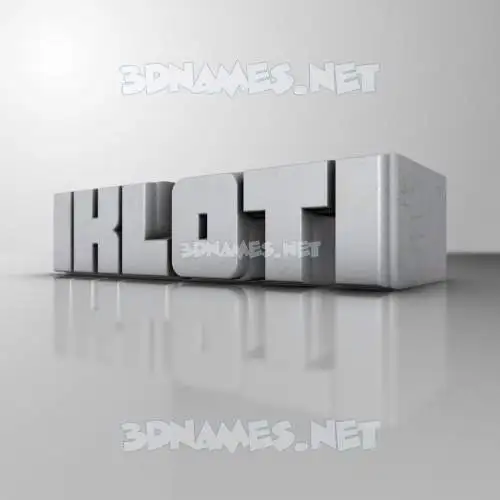 ikloti in White Metro style - 3D name wallpaper