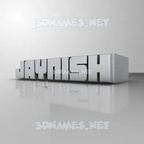 jaynish in White Metro style - 3D name wallpaper
