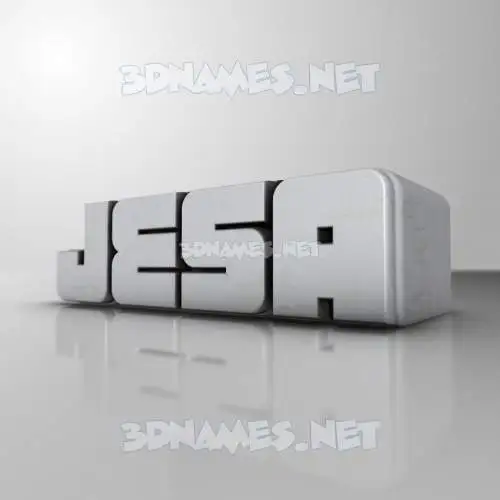 jesa in White Metro style - 3D name wallpaper