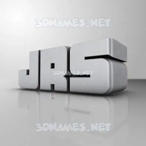 jrs in White Metro style - 3D name wallpaper