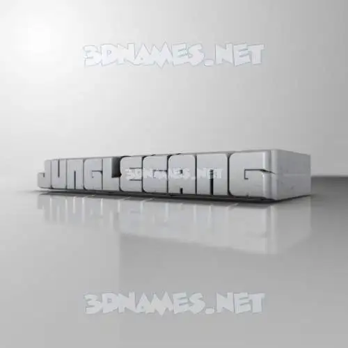 junglegang in White Metro style - 3D name wallpaper