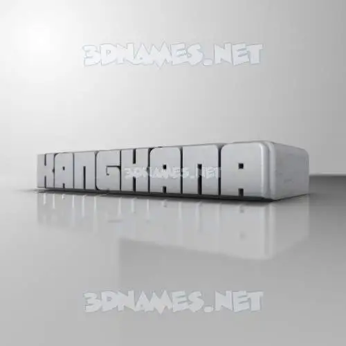 kangkana in White Metro style - 3D name wallpaper