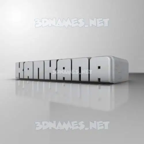 kankana in White Metro style - 3D name wallpaper