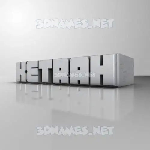 ketrah in White Metro style - 3D name wallpaper